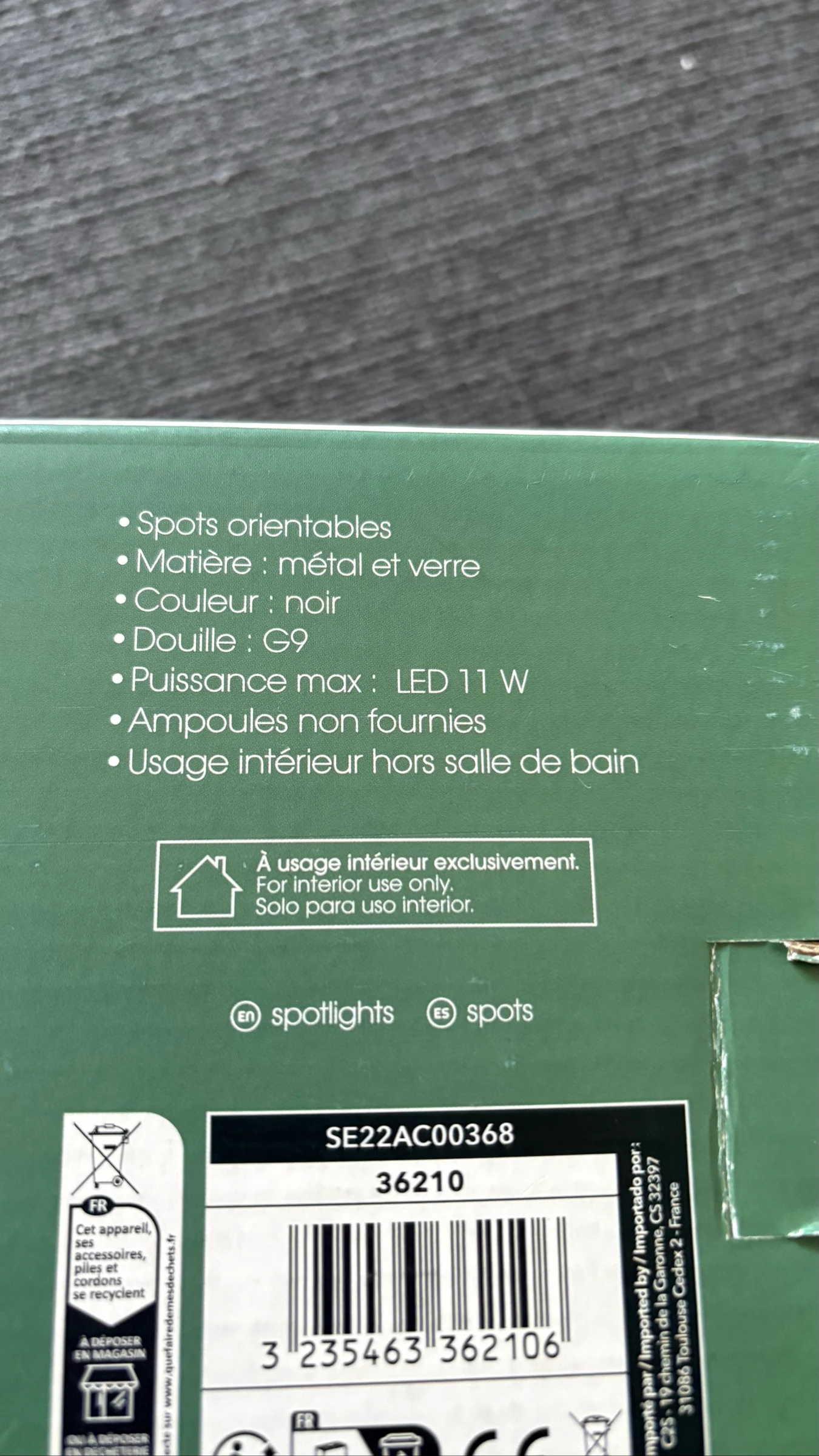 Suporte 2 spots pretos – photo 4